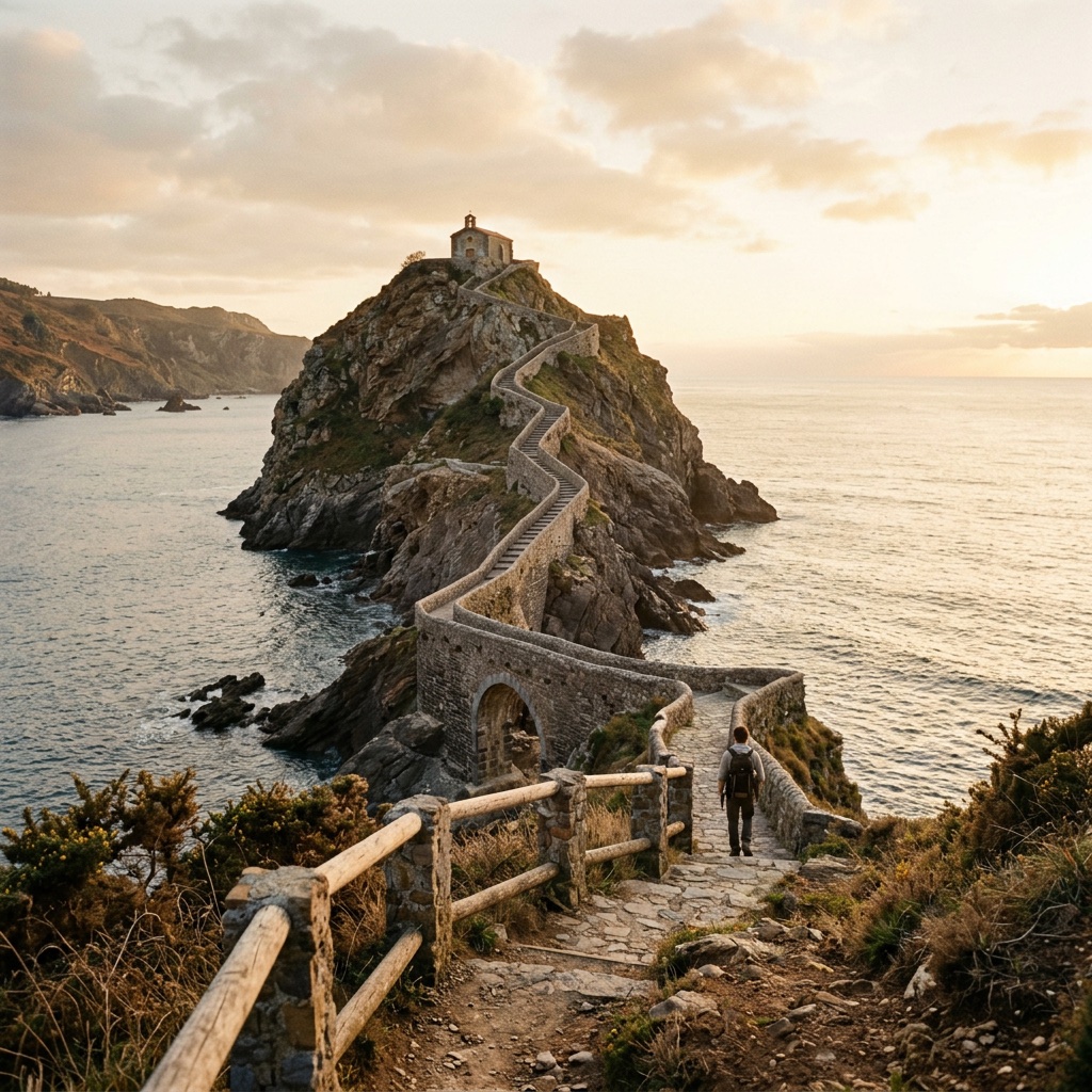 San Juan de Gaztelugatxe al atardecer
